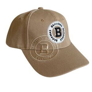 Island Dreams Bahamas Adjustable Adult Baseball Hat/Cap-Tan-One Size-NWT